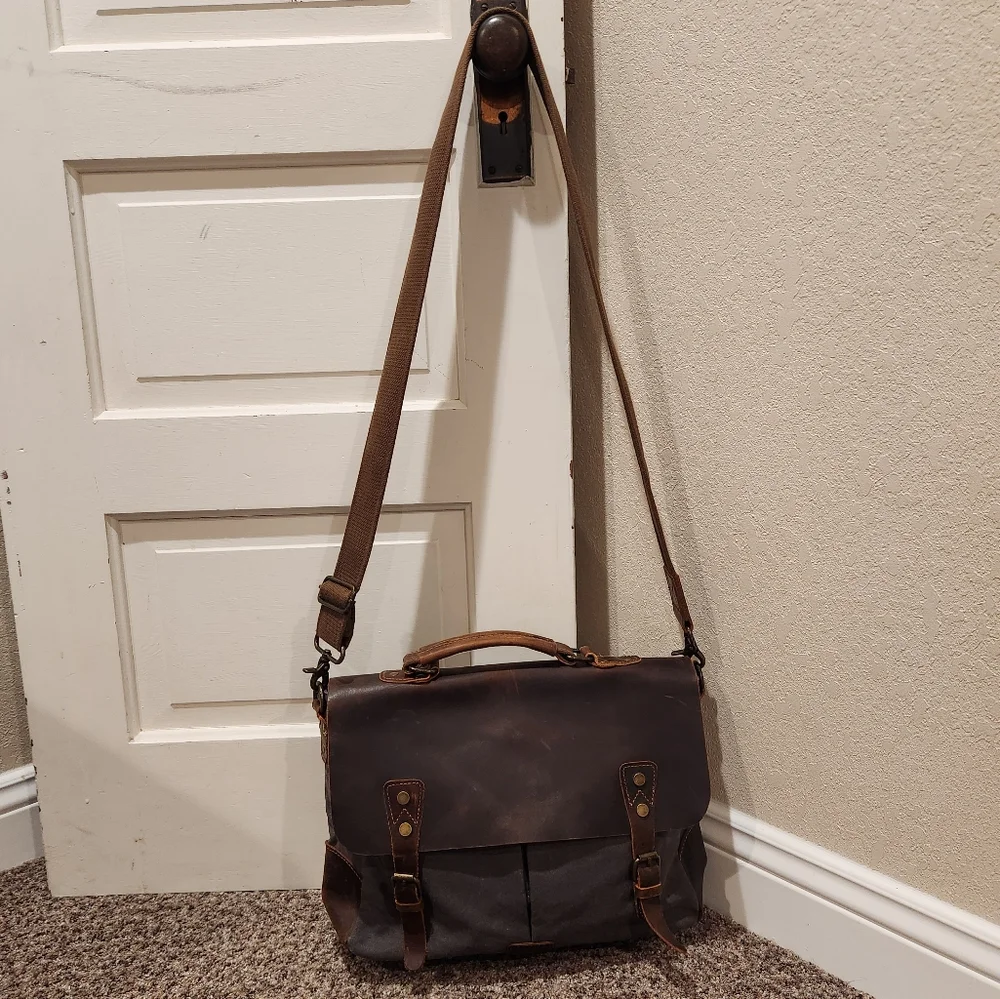 Lifewit Messenger Leather Bag Computer Bag Office